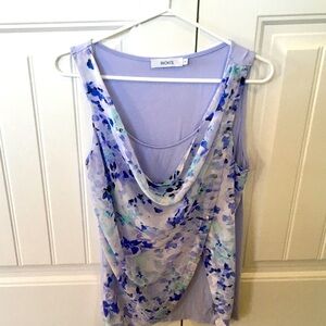 Women’s Sleeveless Top Beautiful Blue Watercolour Look - Perfect for Summer